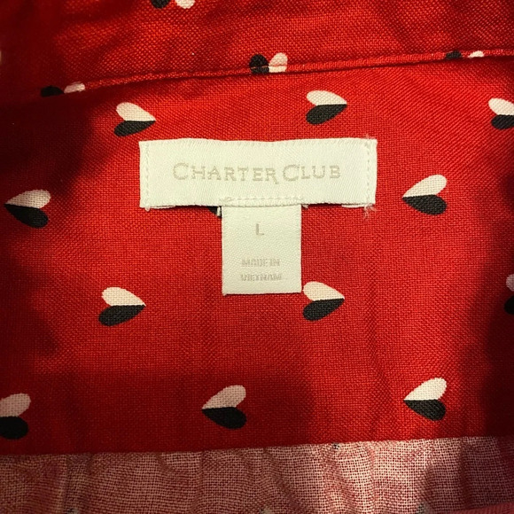 Charter Club Ruffle Trim Button Down Shirt - Picture 6 of 9